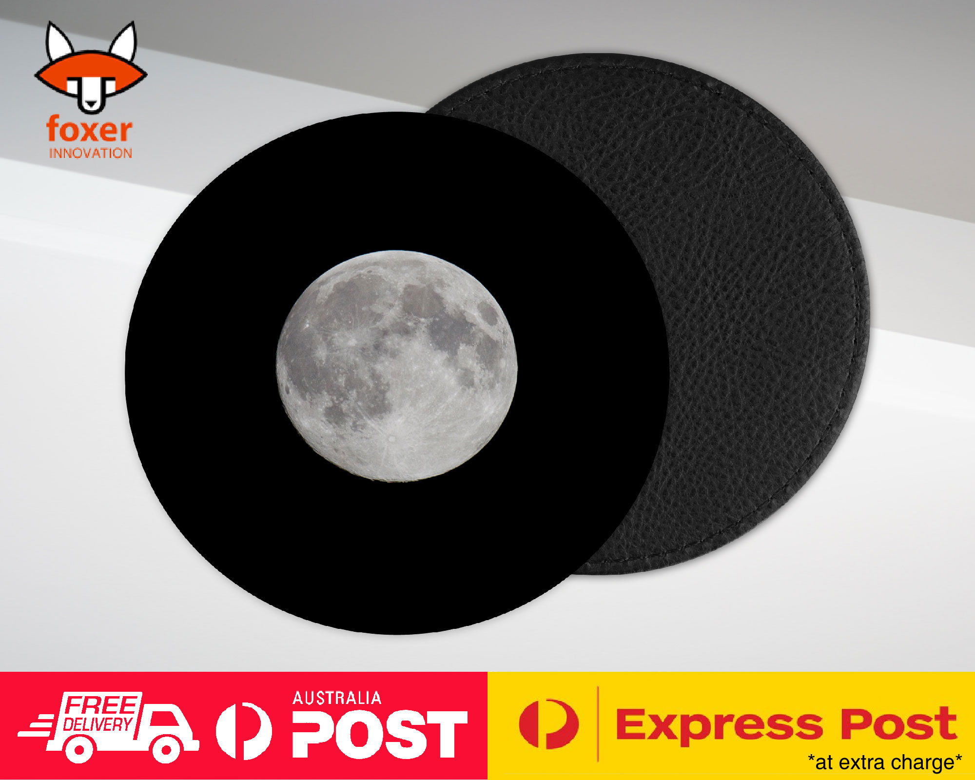 COASTER COFFEE DRINKING MAT|FULL MOON MOONLIGHT SATELLITE