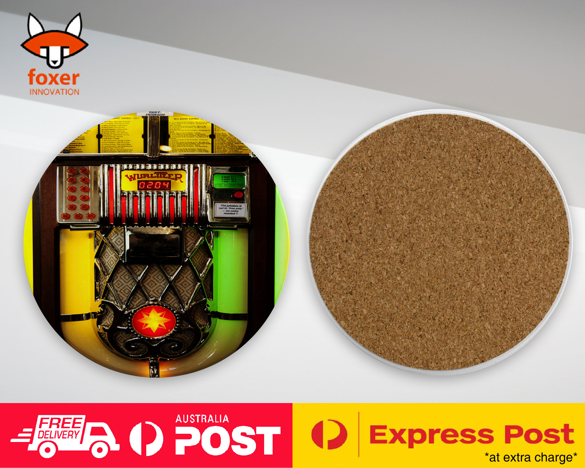 COASTER COFFEE DRINKING MAT|CLASSIC MUSIC JUKEBOX