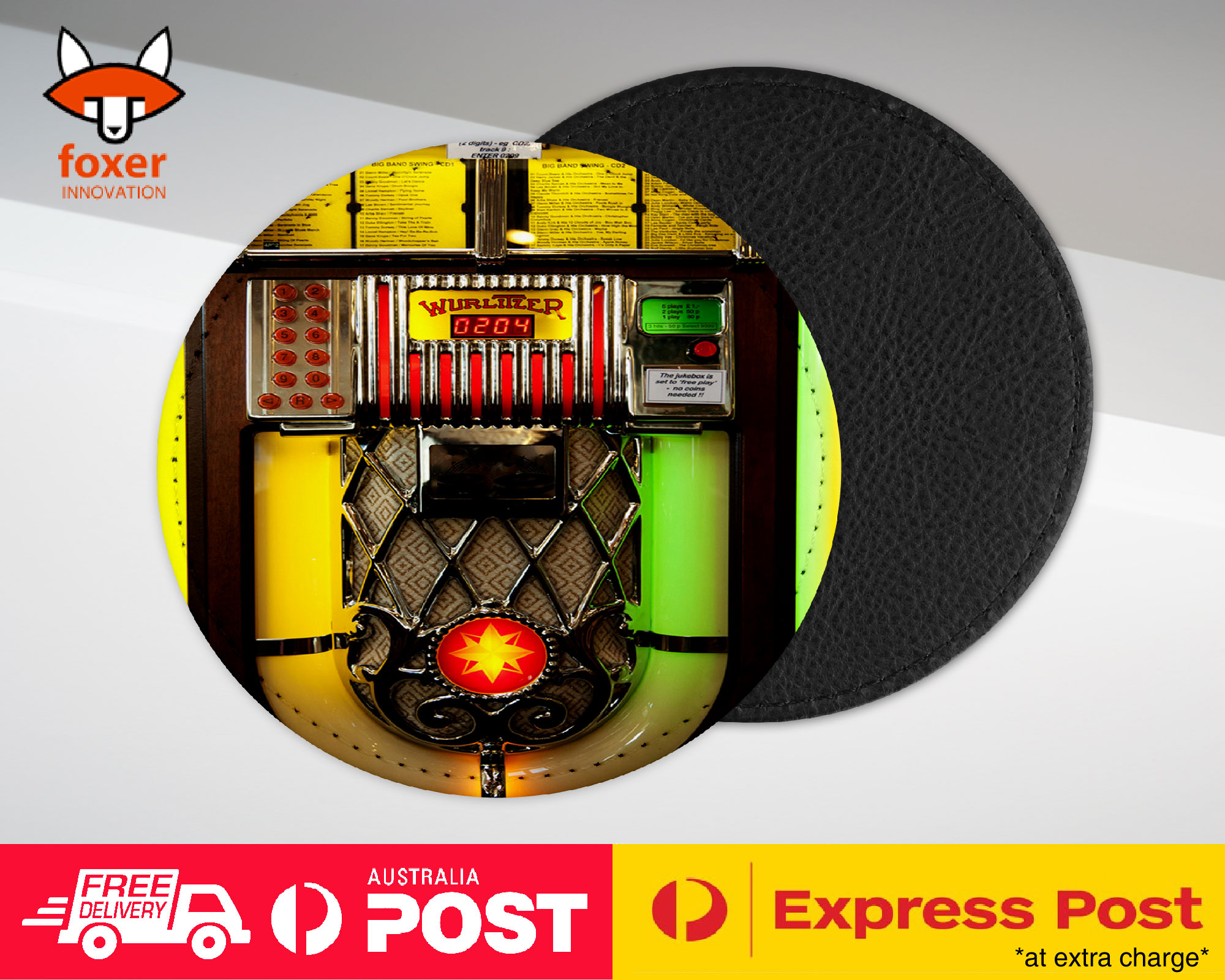 COASTER COFFEE DRINKING MAT|CLASSIC MUSIC JUKEBOX