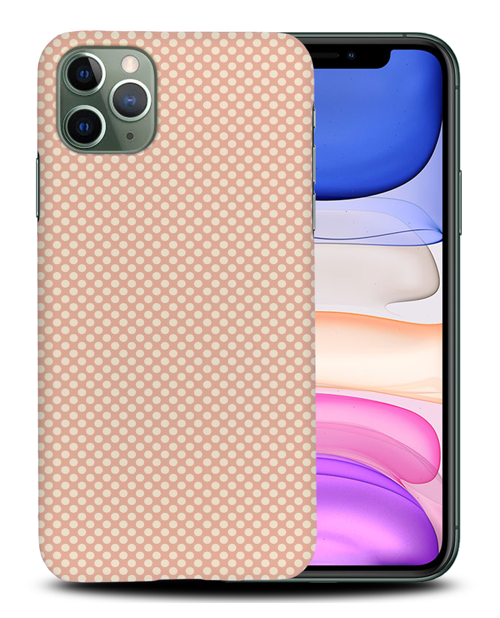 CASE COVER FOR APPLE IPHONE|LIGHT PINK POLKA DOTS PATTERNS - Bild 22 von 44