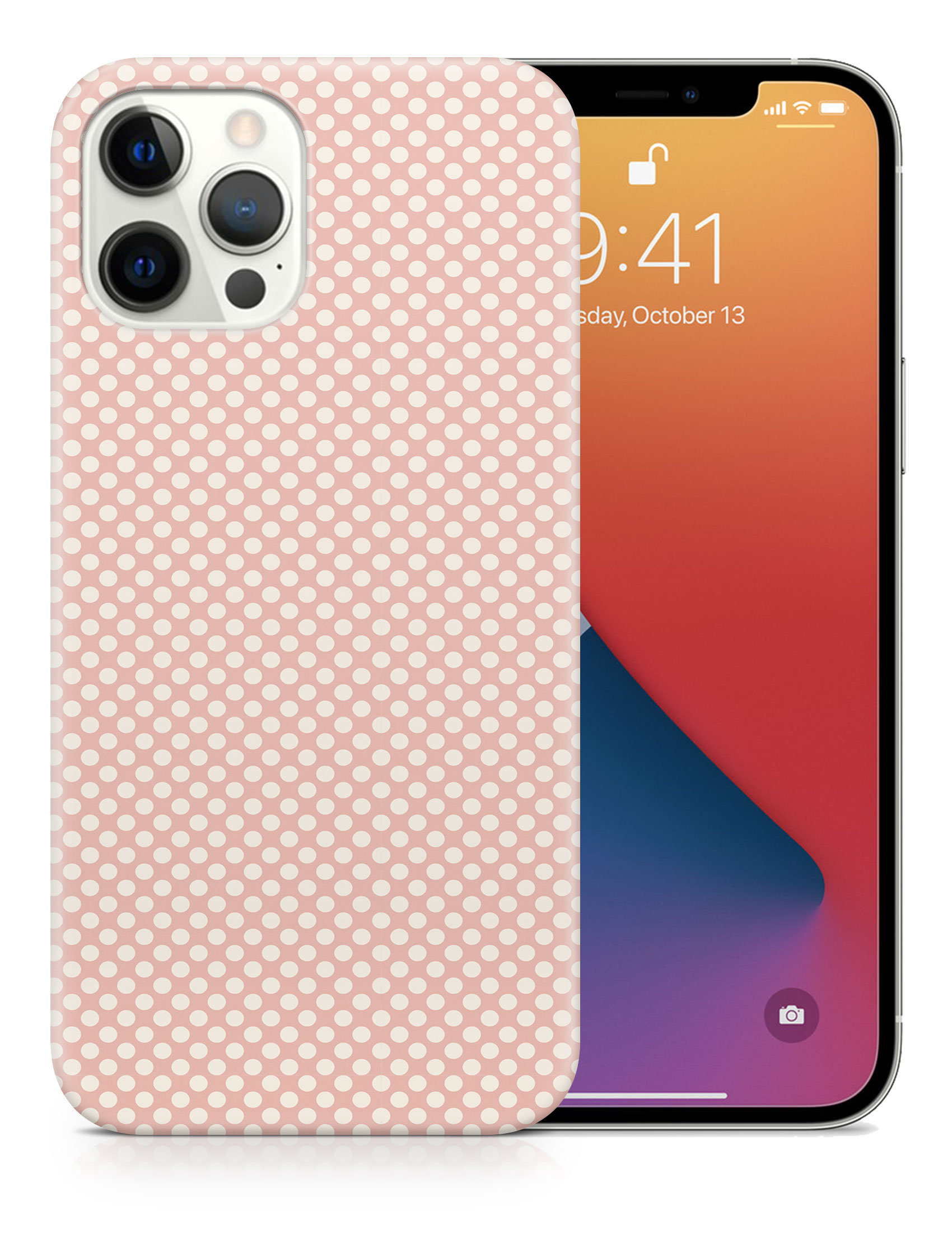 CASE COVER FOR APPLE IPHONE|LIGHT PINK POLKA DOTS PATTERNS - Bild 18 von 44