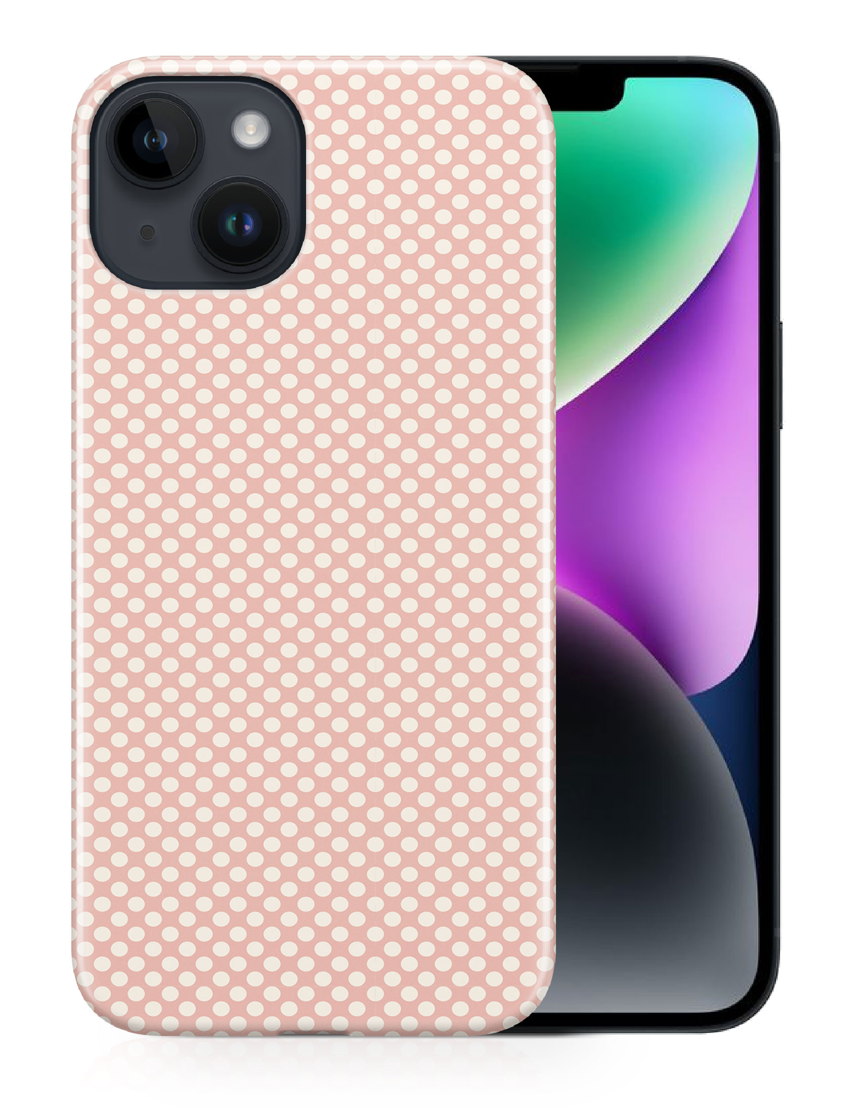CASE COVER FOR APPLE IPHONE|LIGHT PINK POLKA DOTS PATTERNS - Bild 12 von 44