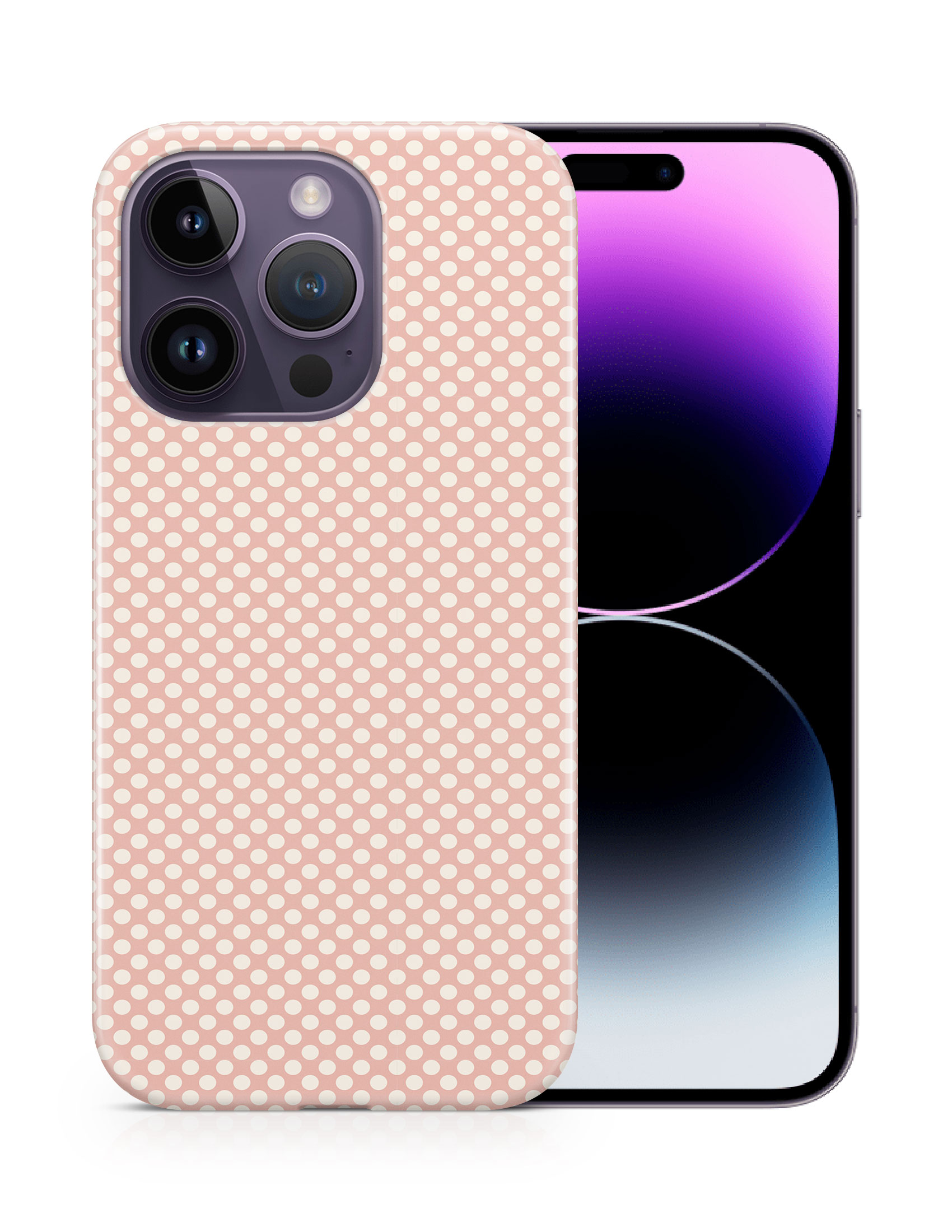 CASE COVER FOR APPLE IPHONE|LIGHT PINK POLKA DOTS PATTERNS - Bild 11 von 44