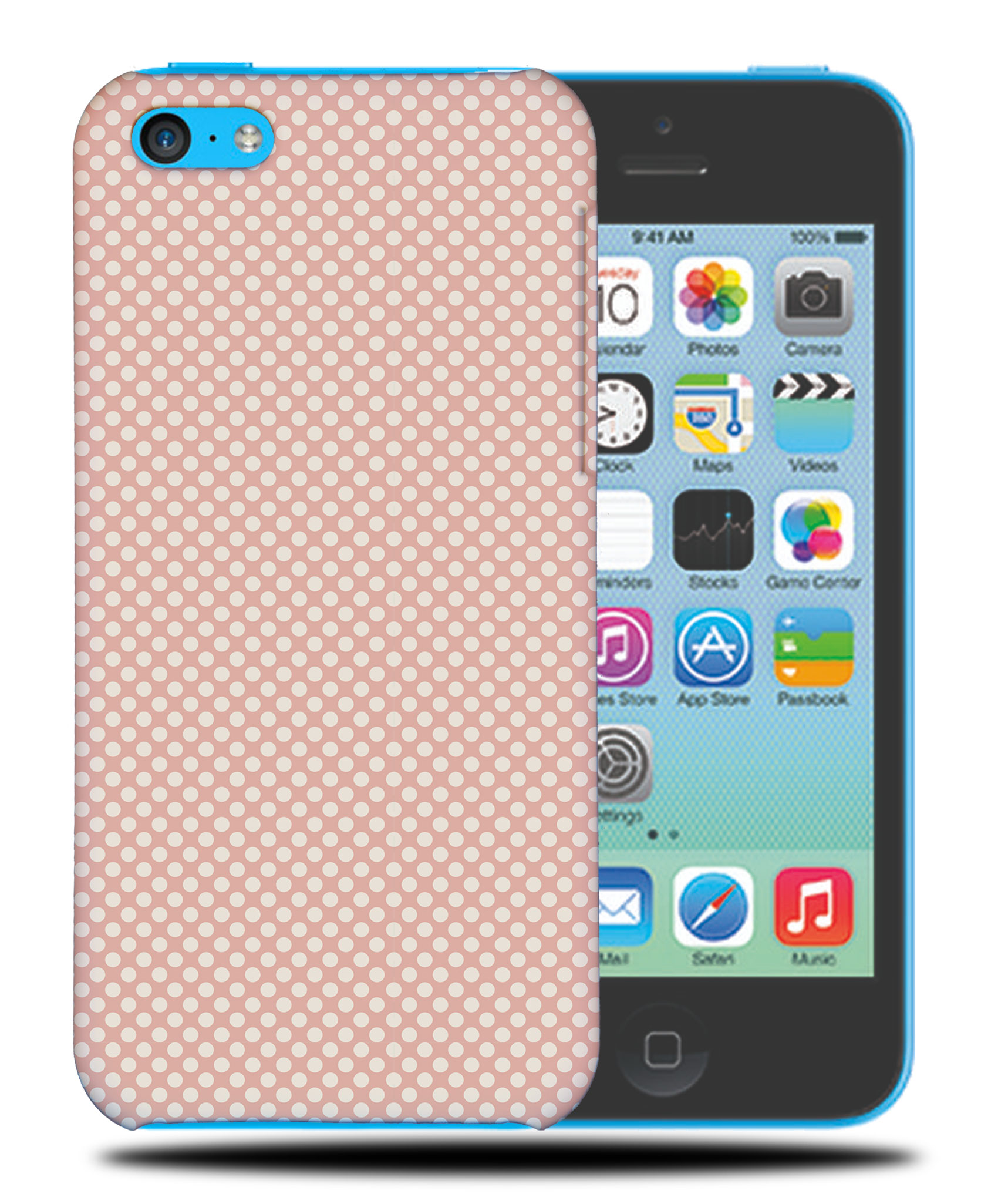 CASE COVER FOR APPLE IPHONE|LIGHT PINK POLKA DOTS PATTERNS - Bild 37 von 44