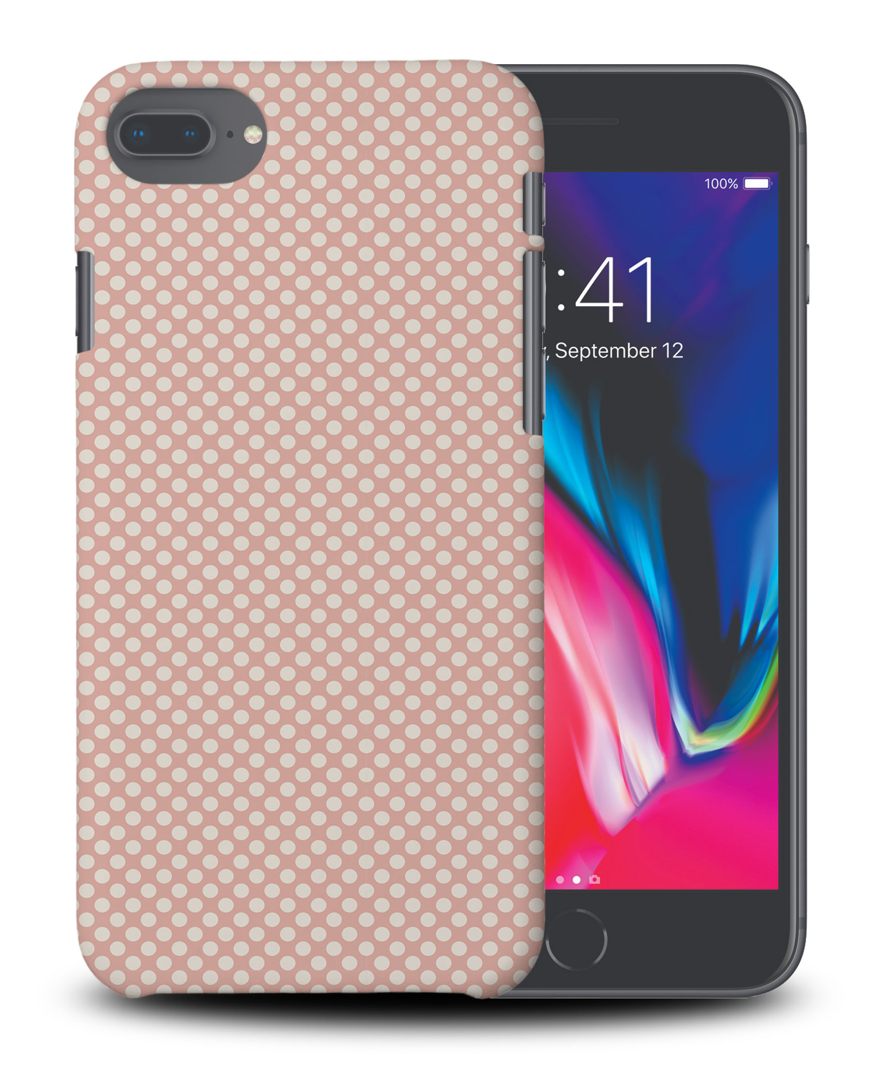 CASE COVER FOR APPLE IPHONE|LIGHT PINK POLKA DOTS PATTERNS - Bild 30 von 44