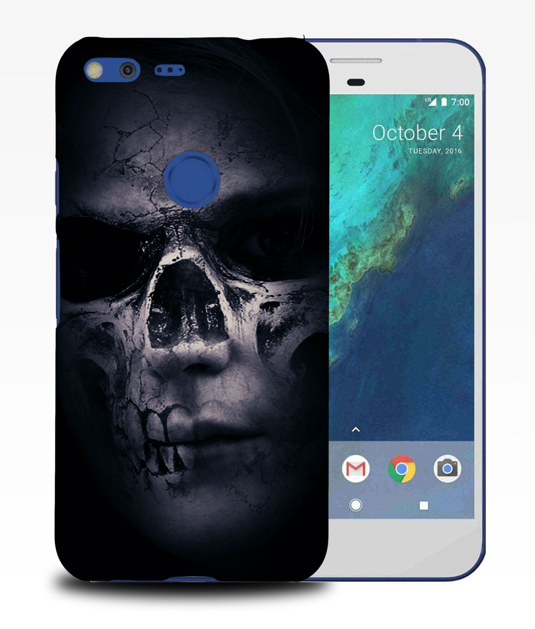 CASE COVER FOR GOOGLE PIXEL|COOL DARK EVIL SKULL #1 - Picture 10 of 11