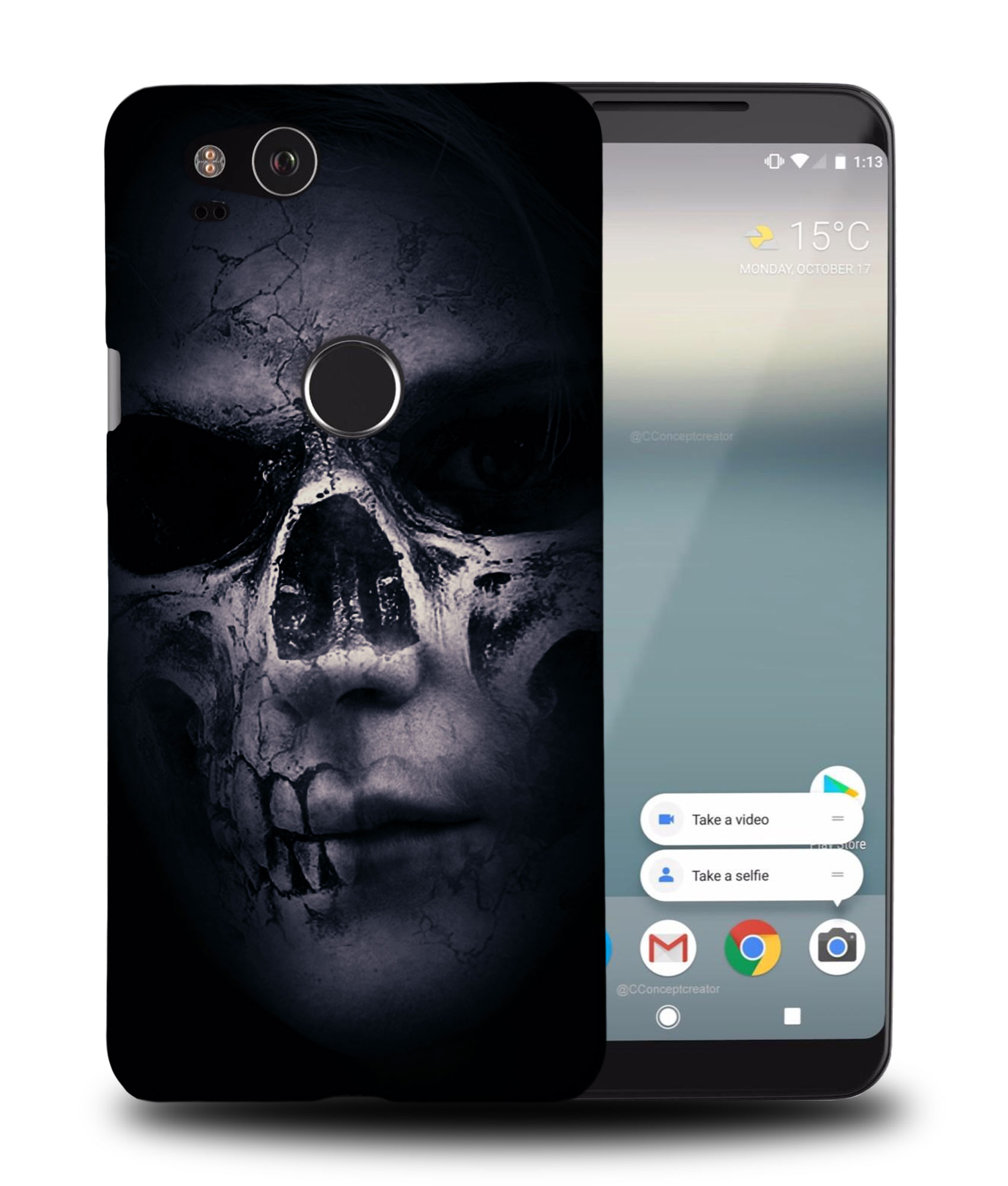 CASE COVER FOR GOOGLE PIXEL|COOL DARK EVIL SKULL #1 - Picture 9 of 11
