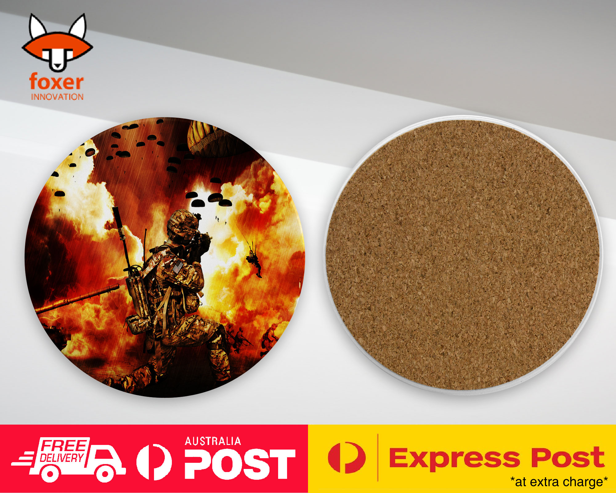 COASTER COFFEE DRINKING MAT|WAR SOLDIER TROOPS