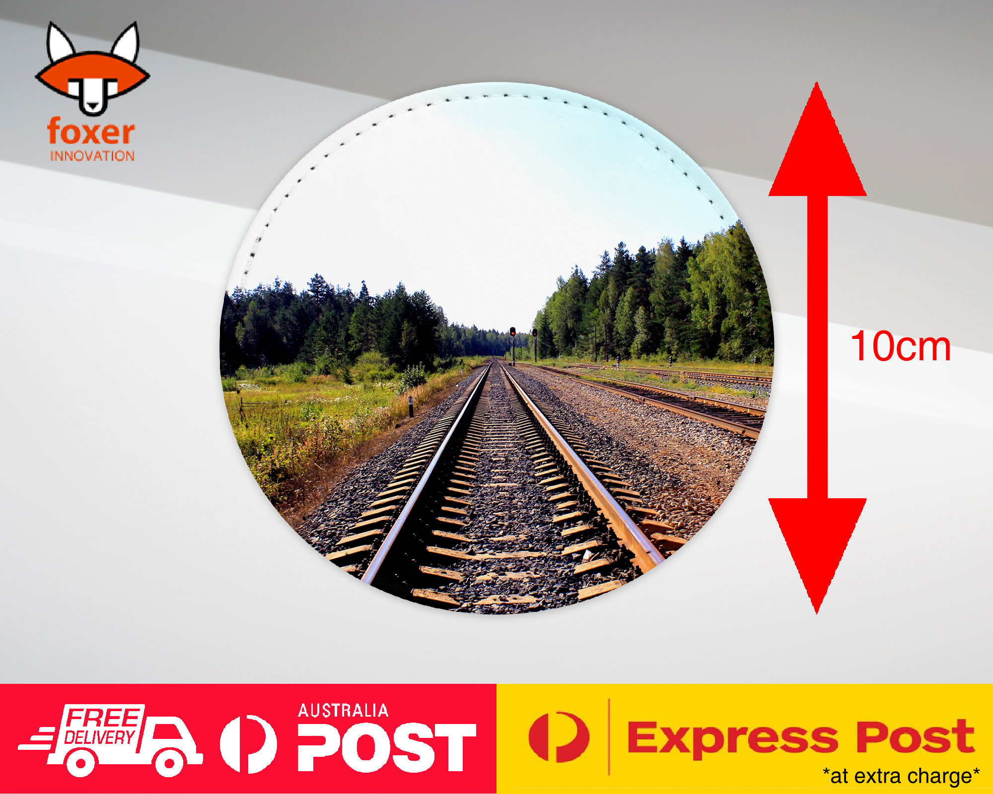 COASTER COFFEE DRINKING MAT|FUN TRAIN TRACKS #2