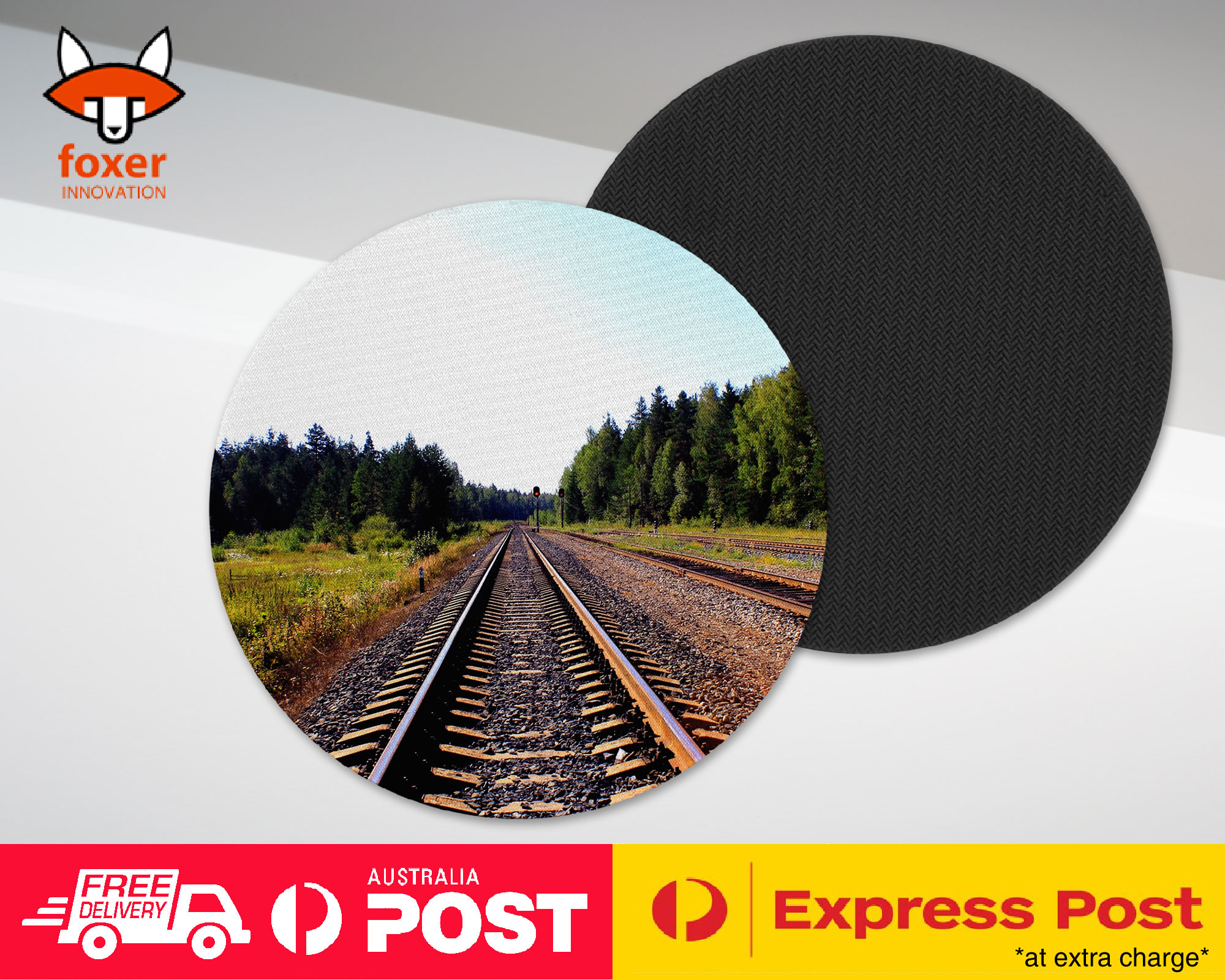 COASTER COFFEE DRINKING MAT|FUN TRAIN TRACKS #2