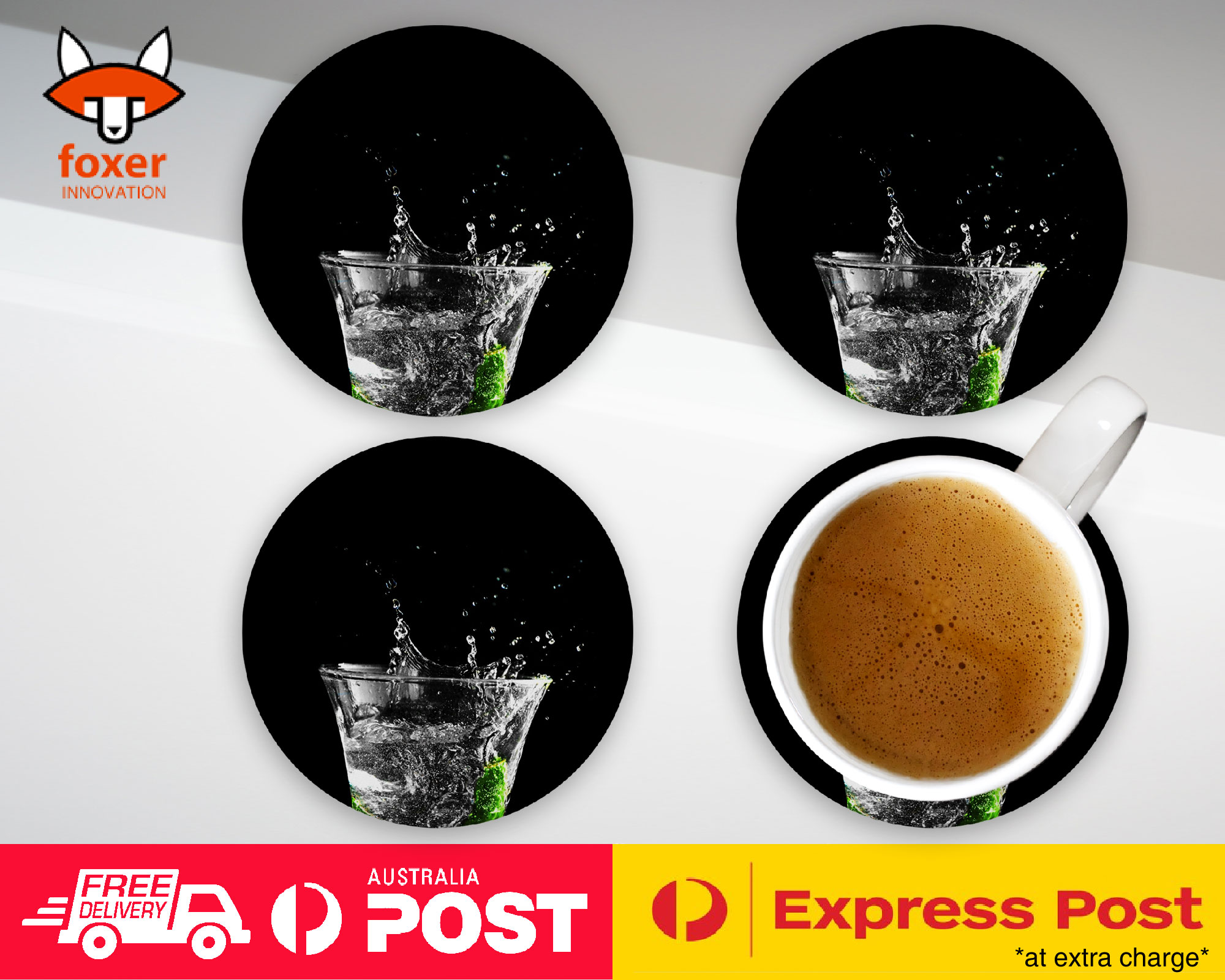 COASTER COFFEE DRINKING MAT|BEAUTIFUL WATER DROPLET #3 - Foto 9 di 21
