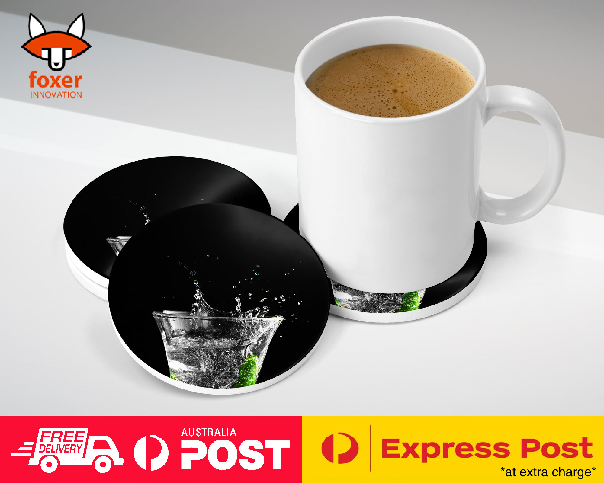 COASTER COFFEE DRINKING MAT|BEAUTIFUL WATER DROPLET #3 - Foto 10 di 21