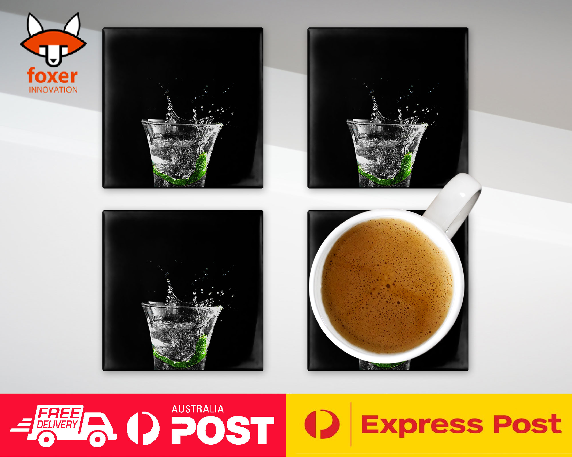 COASTER COFFEE DRINKING MAT|BEAUTIFUL WATER DROPLET #3 - Foto 19 di 21