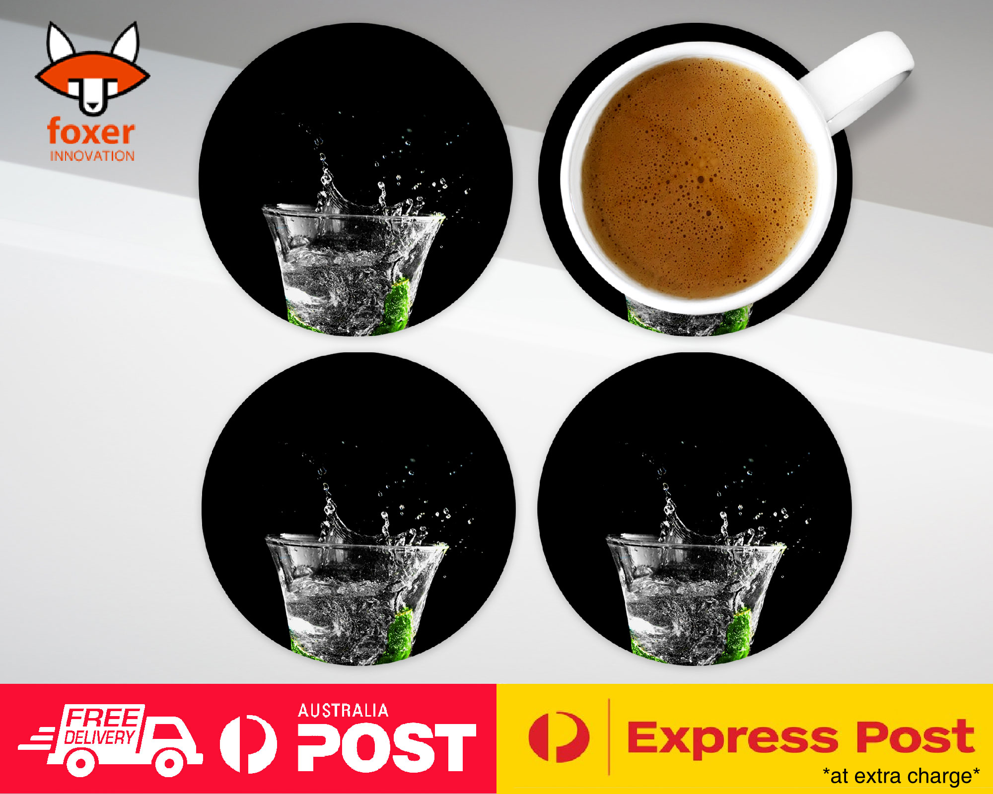 COASTER COFFEE DRINKING MAT|BEAUTIFUL WATER DROPLET #3 - Foto 6 di 21
