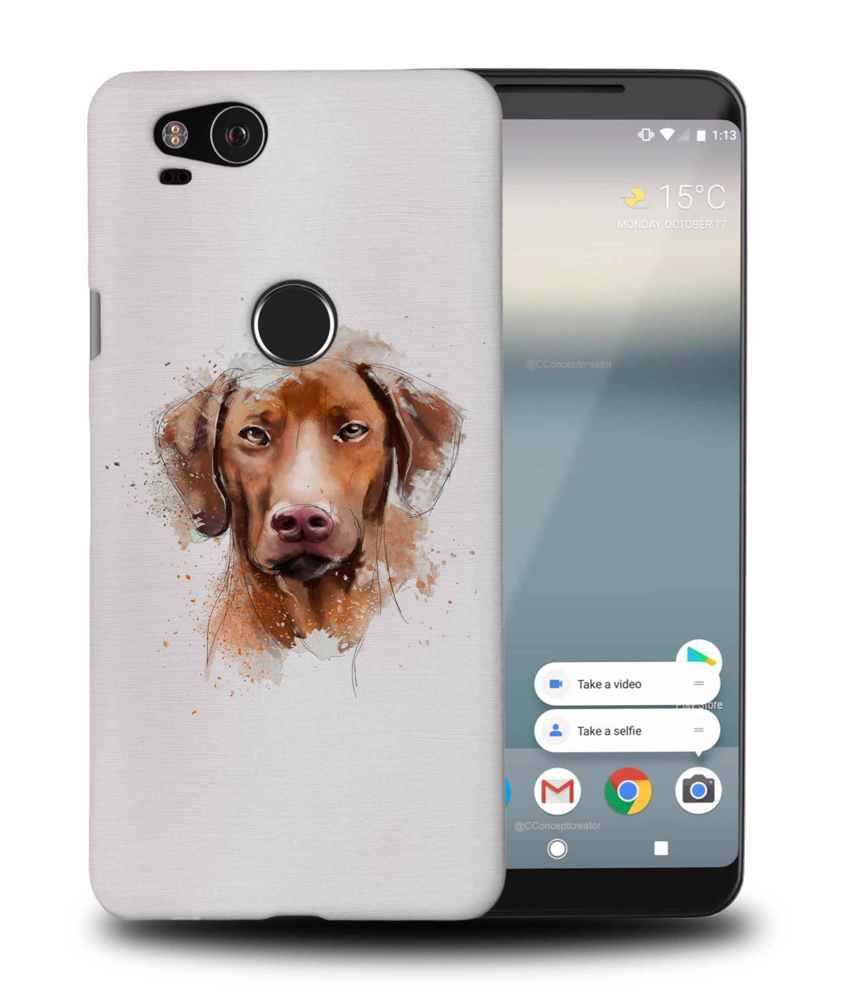 CASE COVER FOR GOOGLE PIXEL|WATERCOLOUR DOG ART #2 - Picture 9 of 11