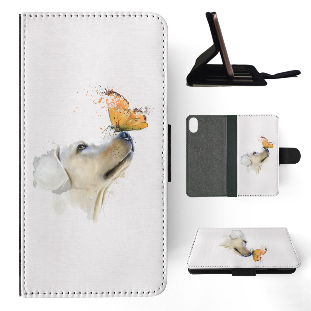 FLIP CASE FOR APPLE IPHONE|WATERCOLOUR DOG LABRADOR ART - Picture 119 of 193