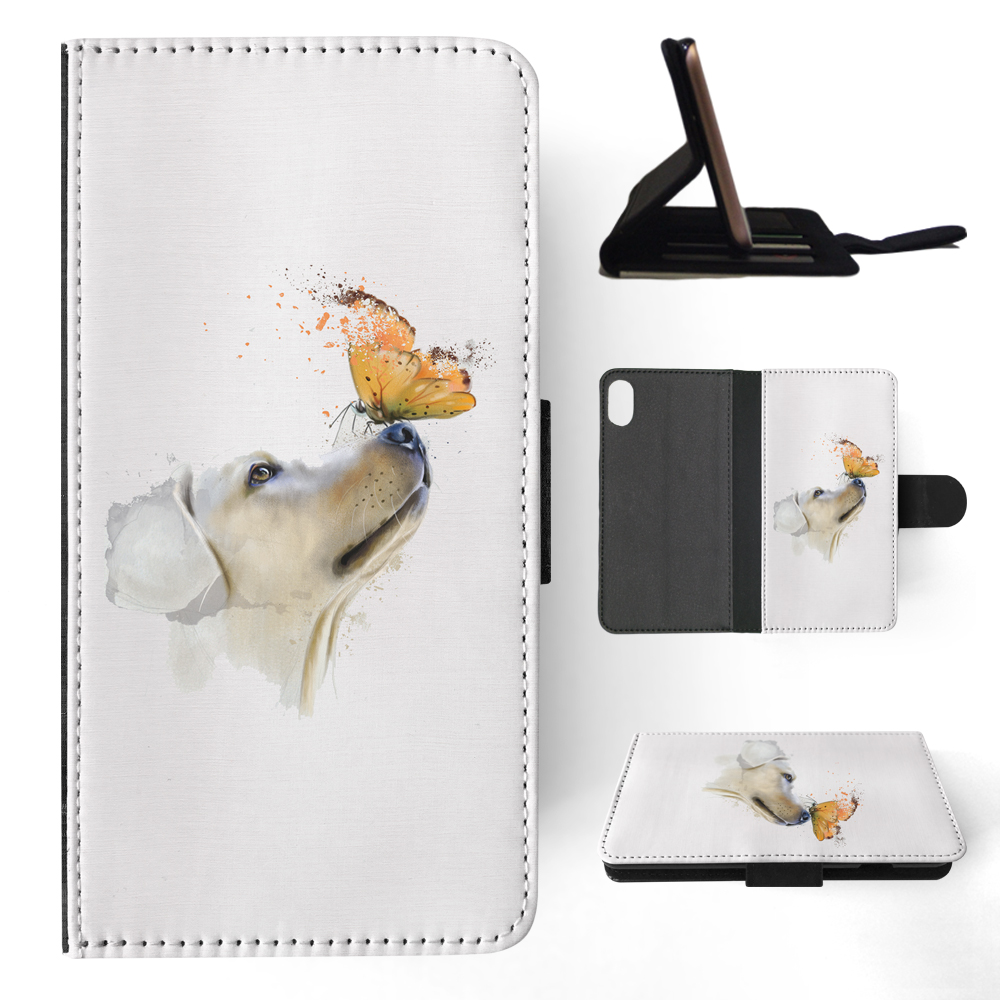 FLIP CASE FOR APPLE IPHONE|WATERCOLOUR DOG LABRADOR ART - Picture 109 of 193