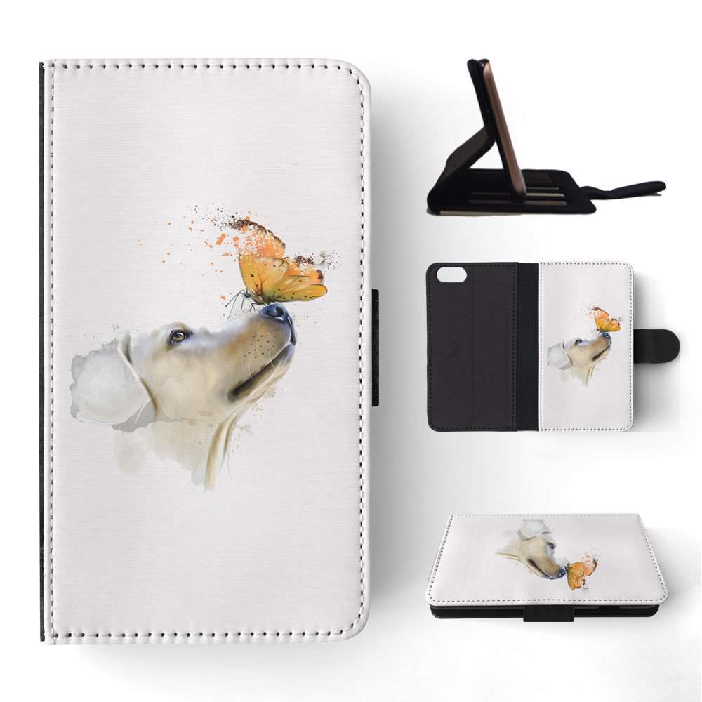 FLIP CASE FOR APPLE IPHONE|WATERCOLOUR DOG LABRADOR ART - Picture 169 of 193