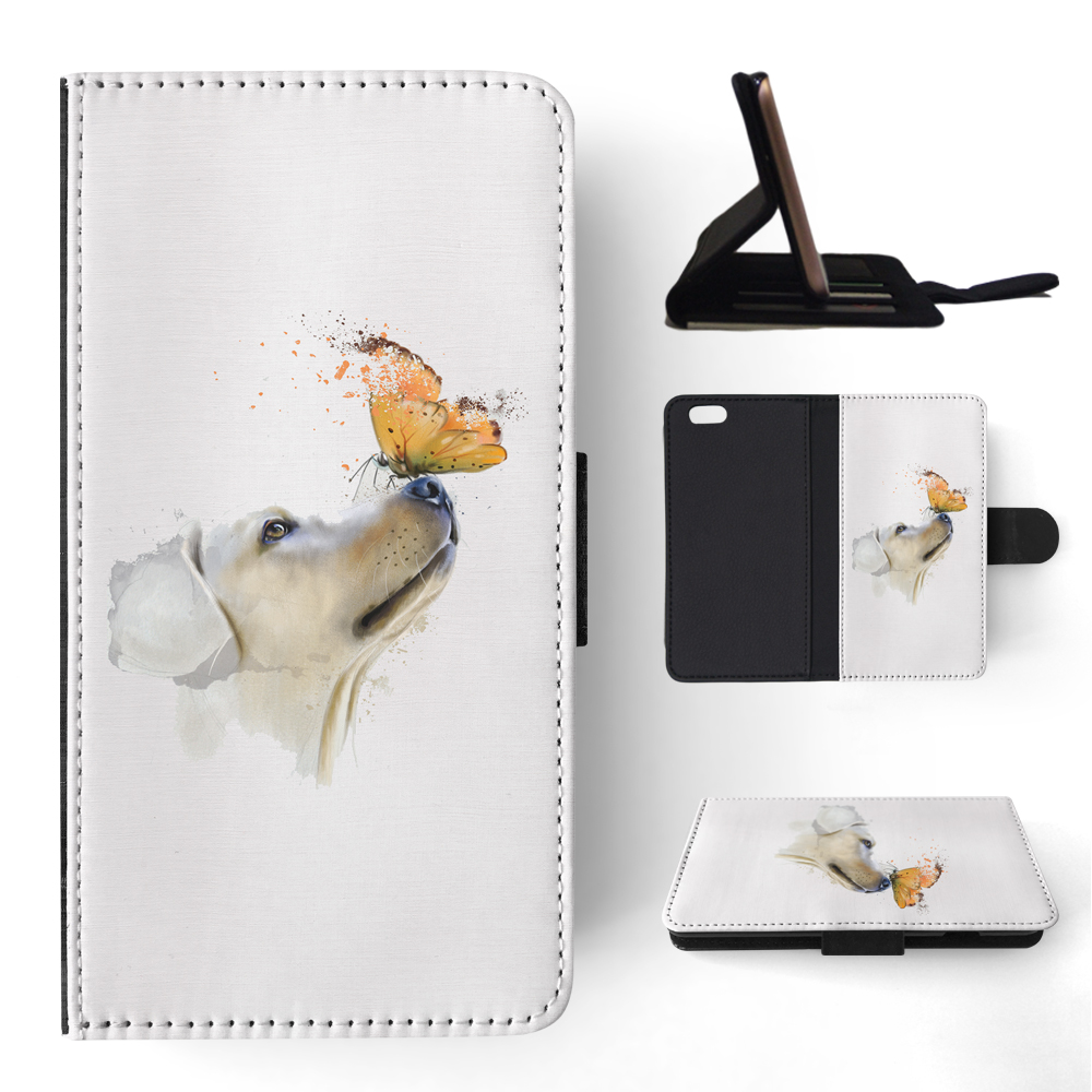FLIP CASE FOR APPLE IPHONE|WATERCOLOUR DOG LABRADOR ART - Picture 159 of 193