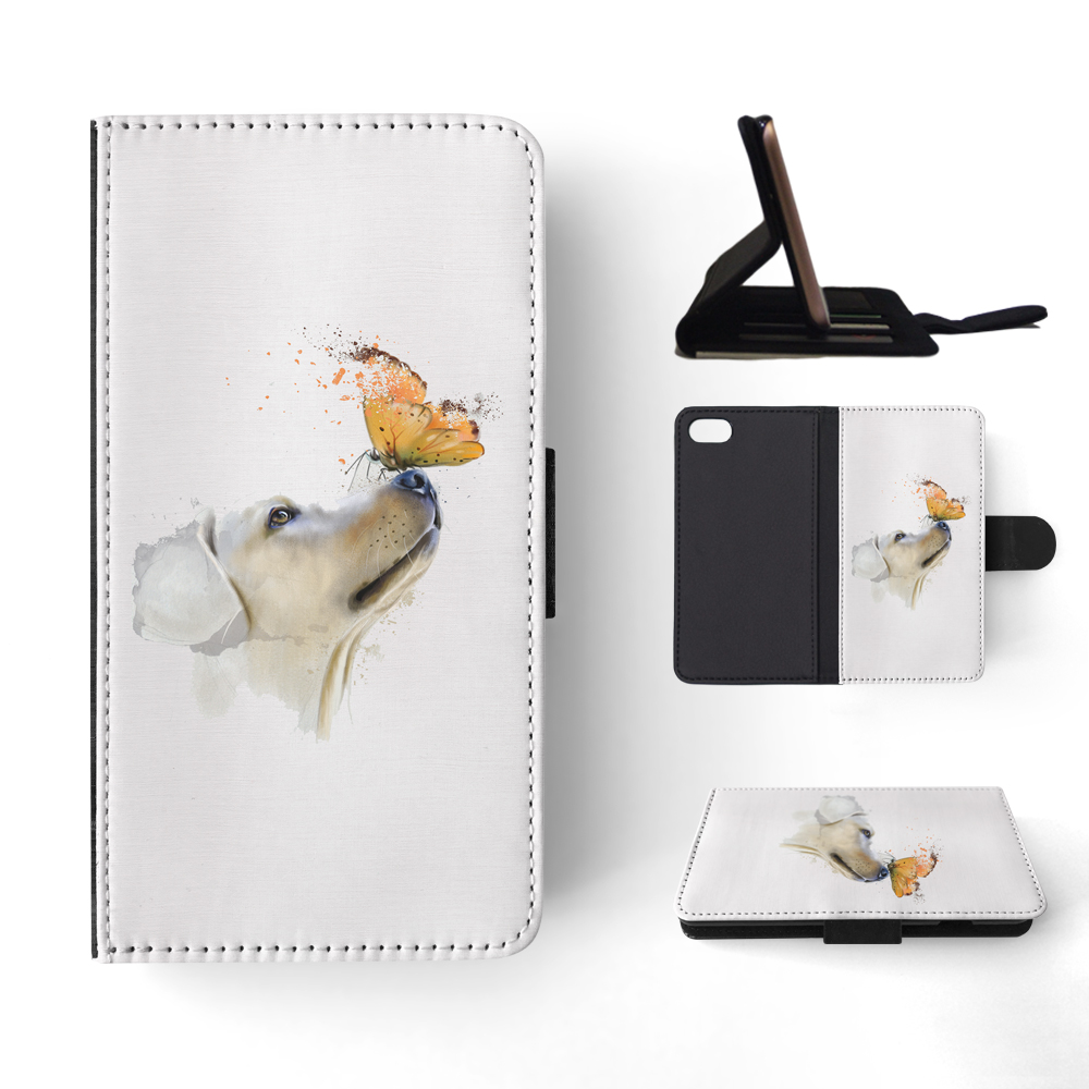 FLIP CASE FOR APPLE IPHONE|WATERCOLOUR DOG LABRADOR ART - Picture 134 of 193