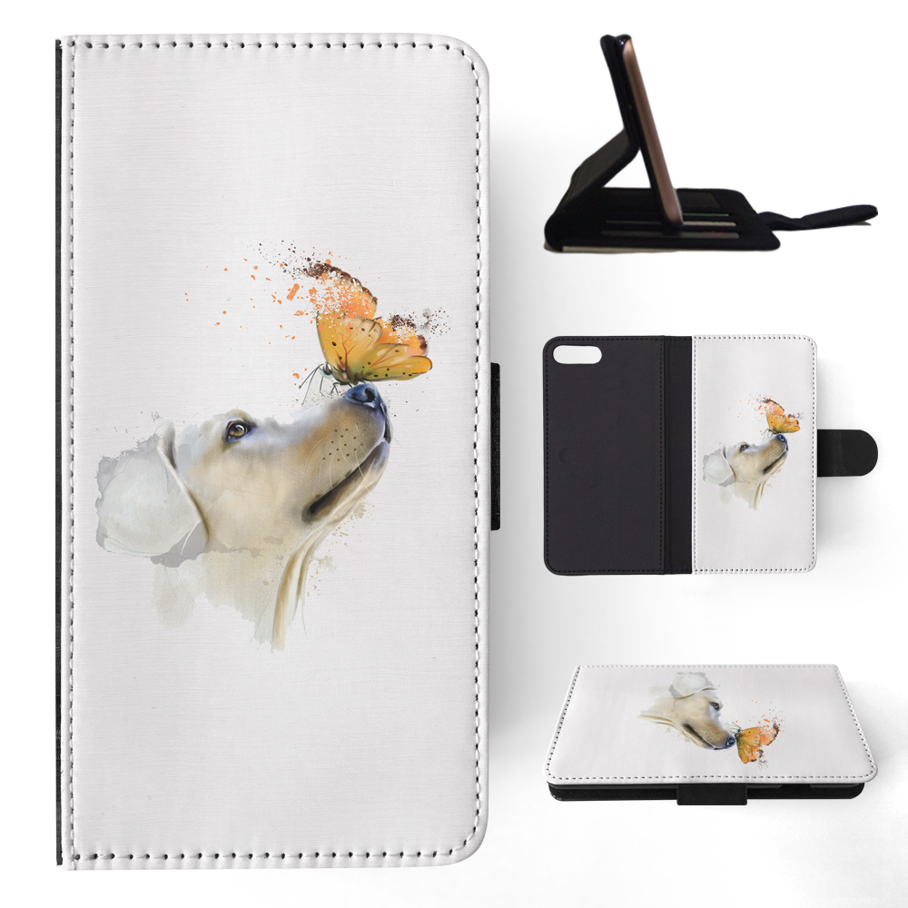FLIP CASE FOR APPLE IPHONE|WATERCOLOUR DOG LABRADOR ART - Picture 129 of 193