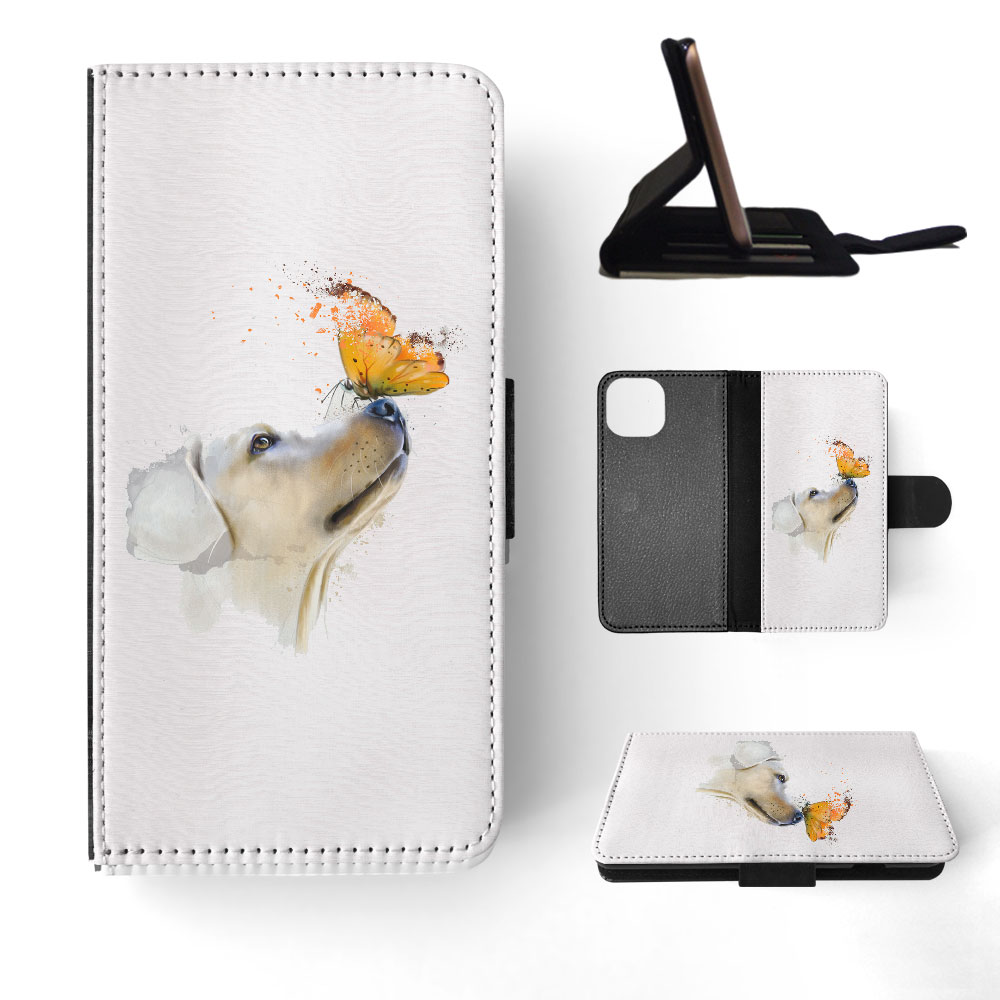 FLIP CASE FOR APPLE IPHONE|WATERCOLOUR DOG LABRADOR ART - Picture 41 of 193