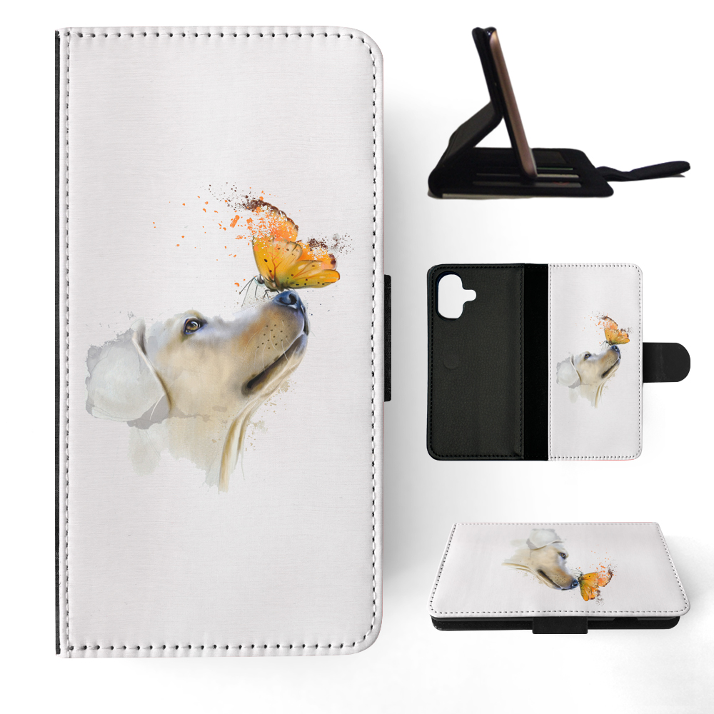 FLIP CASE FOR APPLE IPHONE|WATERCOLOUR DOG LABRADOR ART - Picture 21 of 193
