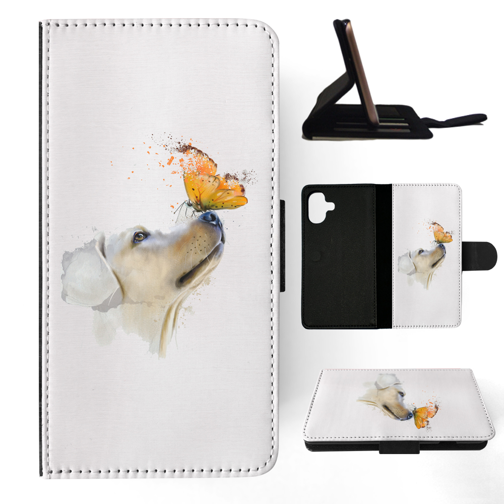 FLIP CASE FOR APPLE IPHONE|WATERCOLOUR DOG LABRADOR ART - Picture 16 of 193
