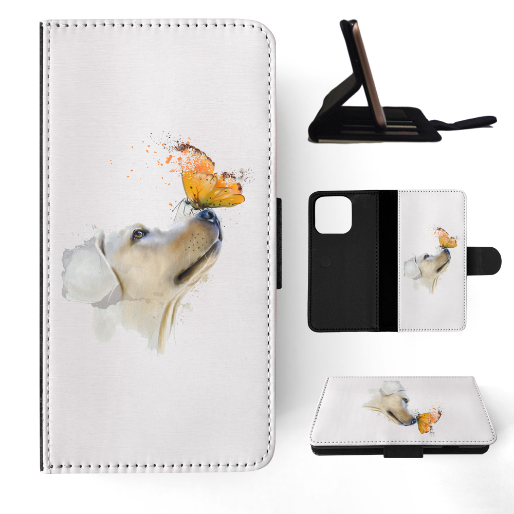 FLIP CASE FOR APPLE IPHONE|WATERCOLOUR DOG LABRADOR ART - Picture 11 of 193