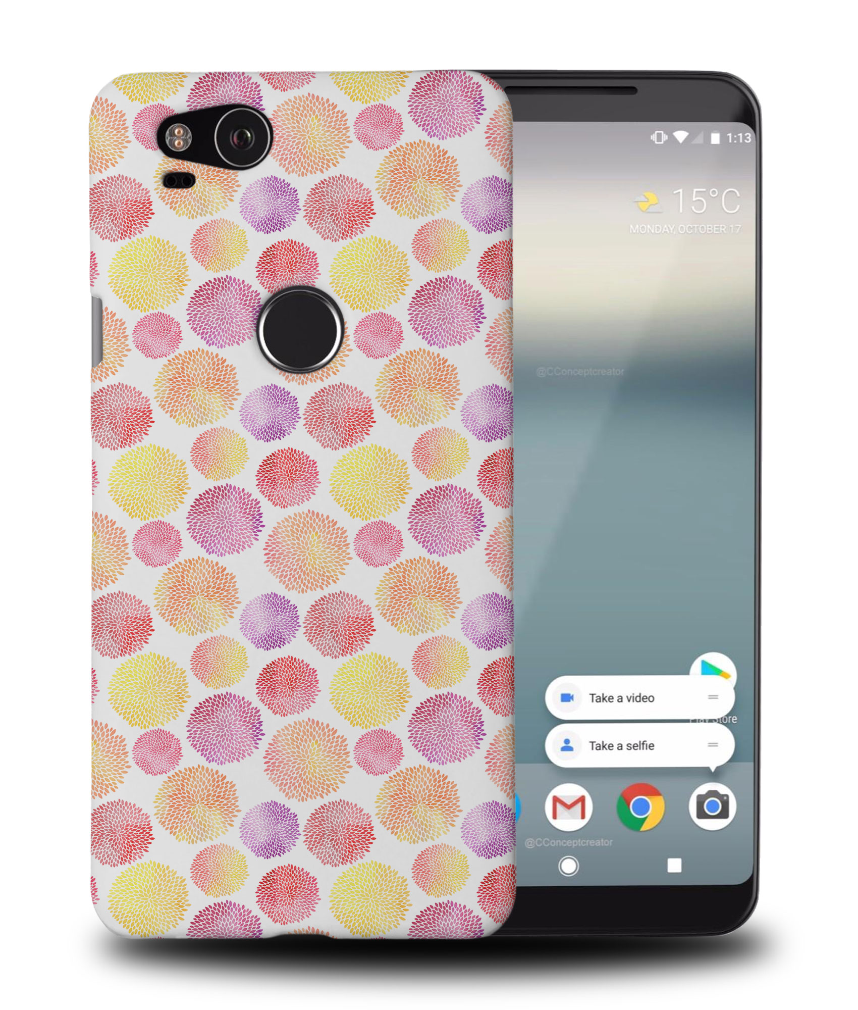 CASE COVER FOR GOOGLE PIXEL|WATERCOLOUR FLORAL PATTERN #1 - Picture 9 of 11
