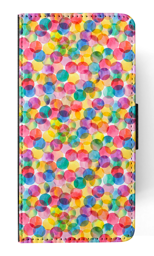FLIP CASE FOR SAMSUNG GALAXY|RAINBOW CIRCLE POLKA DOTS PATTERN - Picture 112 of 120