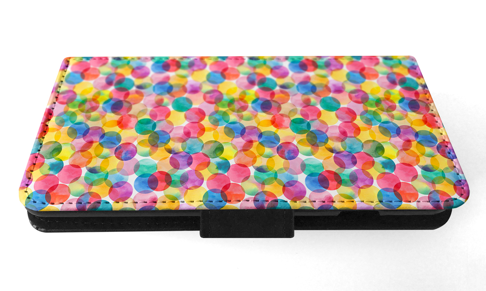 FLIP CASE FOR SAMSUNG GALAXY|RAINBOW CIRCLE POLKA DOTS PATTERN - Picture 113 of 120
