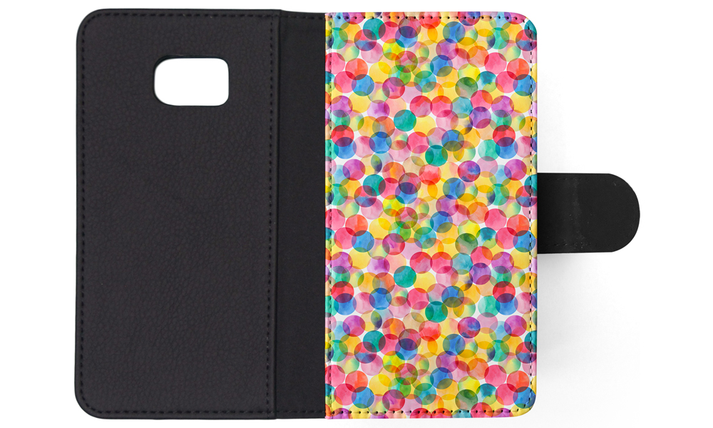 FLIP CASE FOR SAMSUNG GALAXY|RAINBOW CIRCLE POLKA DOTS PATTERN - Picture 114 of 120
