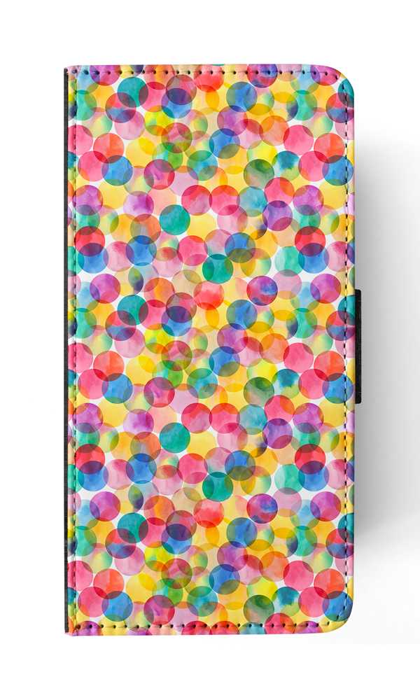 FLIP CASE FOR SAMSUNG GALAXY|RAINBOW CIRCLE POLKA DOTS PATTERN - Picture 107 of 120
