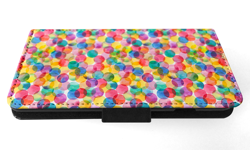 FLIP CASE FOR SAMSUNG GALAXY|RAINBOW CIRCLE POLKA DOTS PATTERN - Picture 108 of 120