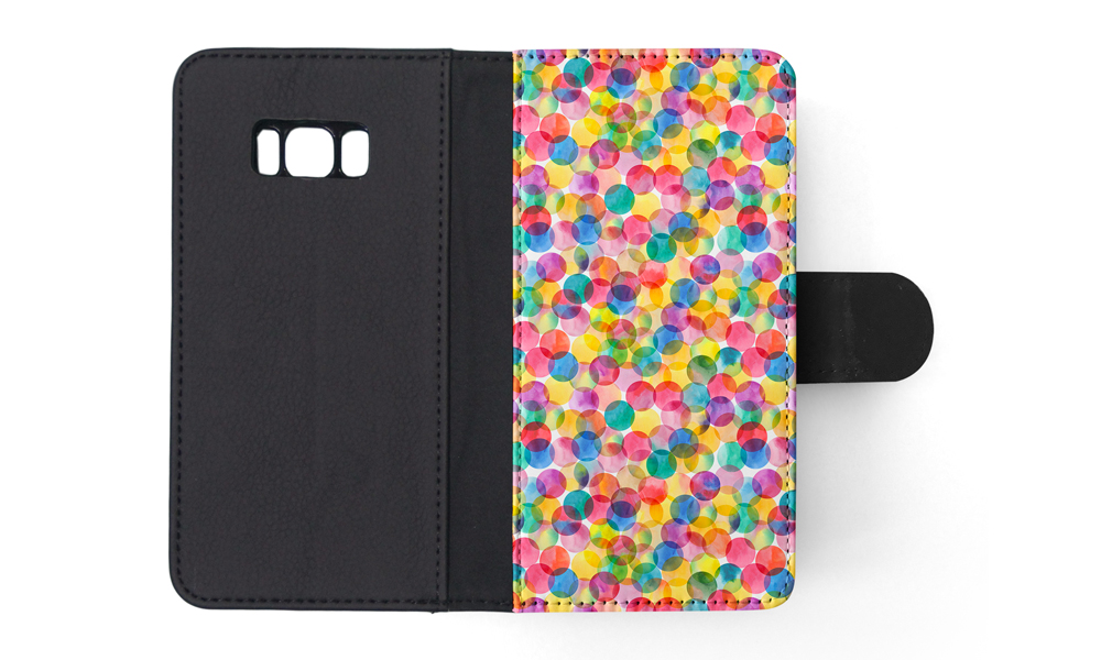 FLIP CASE FOR SAMSUNG GALAXY|RAINBOW CIRCLE POLKA DOTS PATTERN - Picture 109 of 120