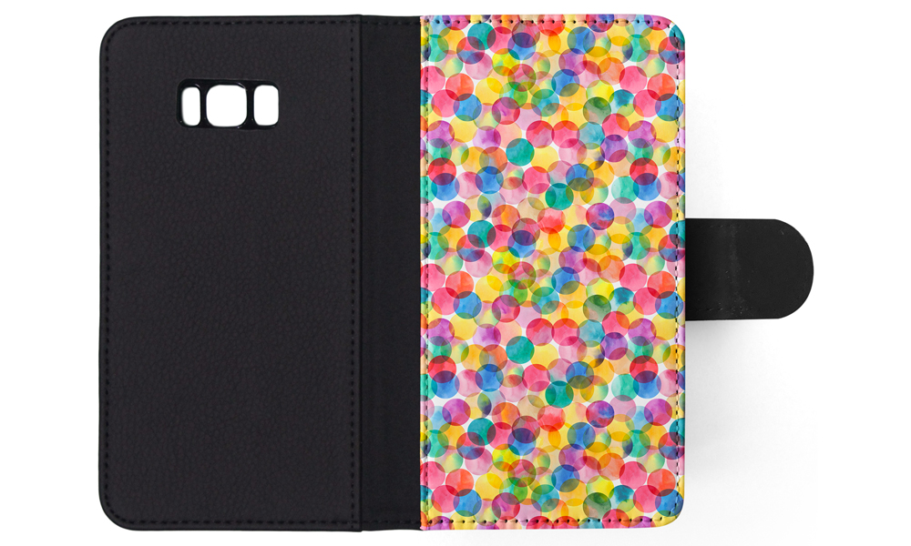 FLIP CASE FOR SAMSUNG GALAXY|RAINBOW CIRCLE POLKA DOTS PATTERN - Picture 104 of 120
