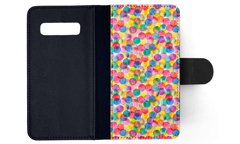FLIP CASE FOR SAMSUNG GALAXY|RAINBOW CIRCLE POLKA DOTS PATTERN - Picture 84 of 120