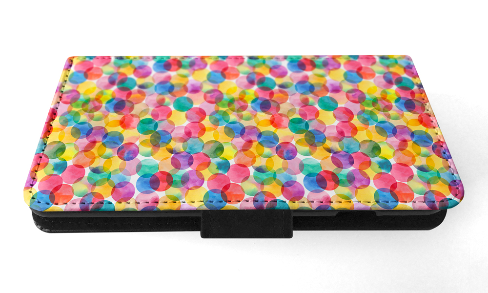 FLIP CASE FOR SAMSUNG GALAXY|RAINBOW CIRCLE POLKA DOTS PATTERN - Picture 88 of 120