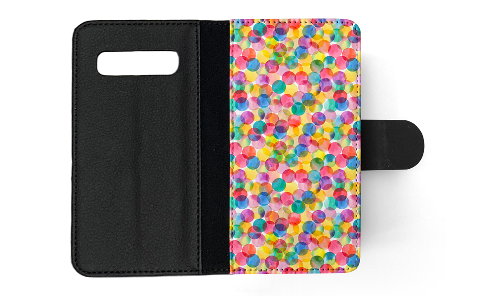 FLIP CASE FOR SAMSUNG GALAXY|RAINBOW CIRCLE POLKA DOTS PATTERN - Picture 89 of 120