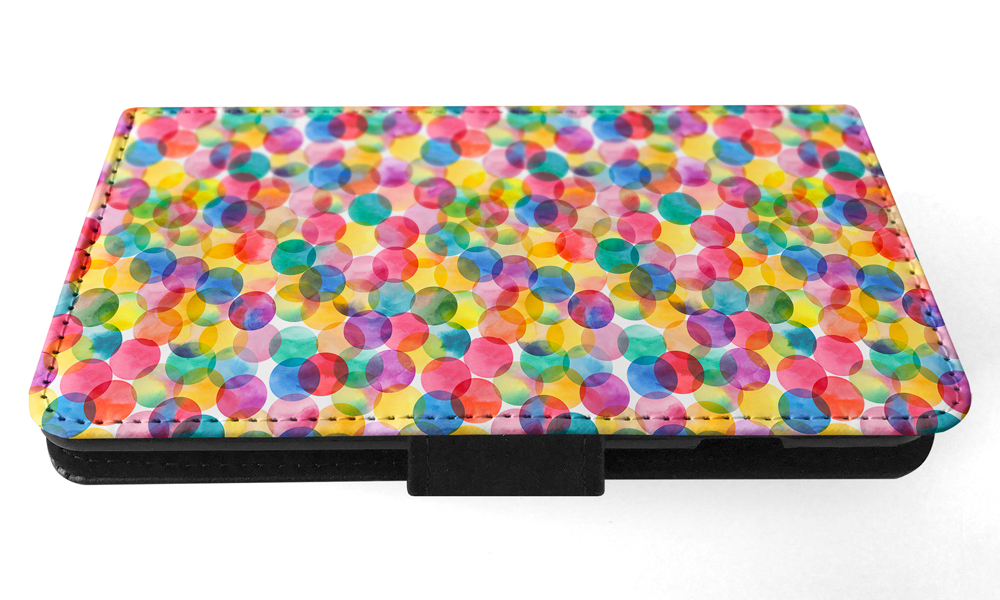 FLIP CASE FOR SAMSUNG GALAXY|RAINBOW CIRCLE POLKA DOTS PATTERN - Picture 93 of 120