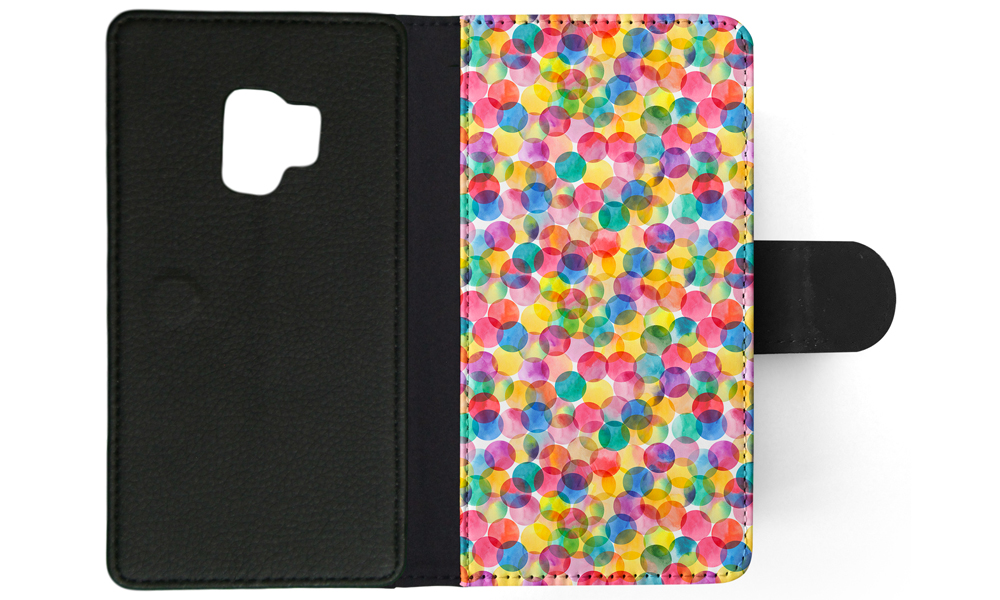FLIP CASE FOR SAMSUNG GALAXY|RAINBOW CIRCLE POLKA DOTS PATTERN - Picture 94 of 120