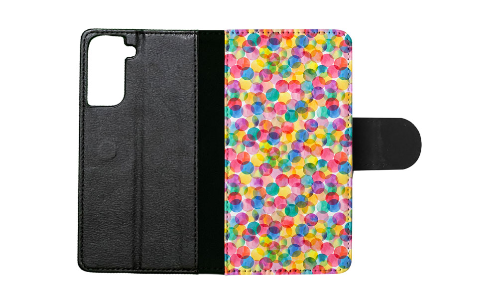 FLIP CASE FOR SAMSUNG GALAXY|RAINBOW CIRCLE POLKA DOTS PATTERN - Picture 64 of 120