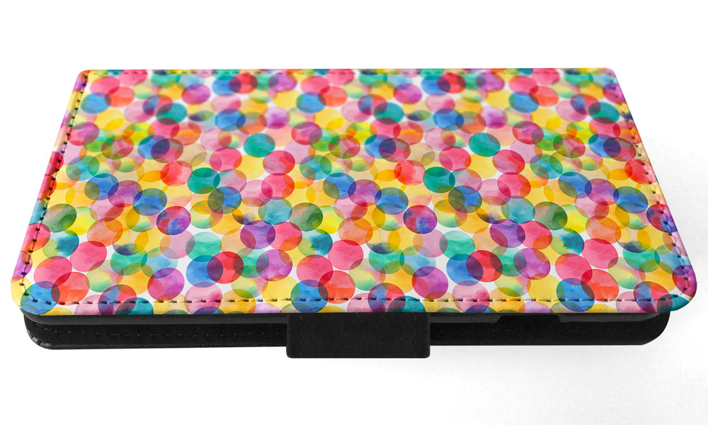 FLIP CASE FOR SAMSUNG GALAXY|RAINBOW CIRCLE POLKA DOTS PATTERN - Picture 53 of 120