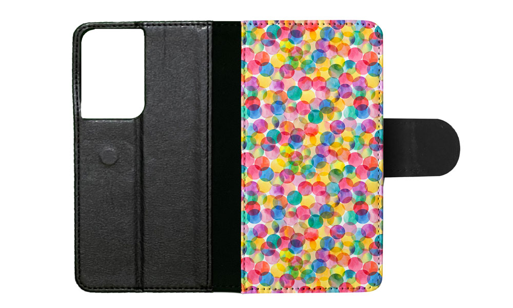 FLIP CASE FOR SAMSUNG GALAXY|RAINBOW CIRCLE POLKA DOTS PATTERN - Picture 54 of 120