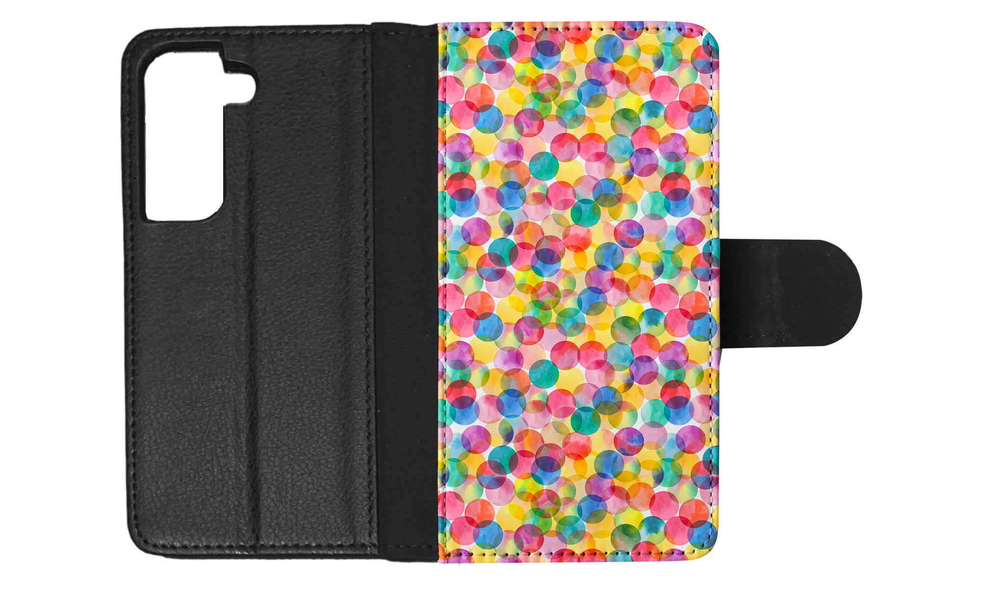 FLIP CASE FOR SAMSUNG GALAXY|RAINBOW CIRCLE POLKA DOTS PATTERN - Picture 49 of 120