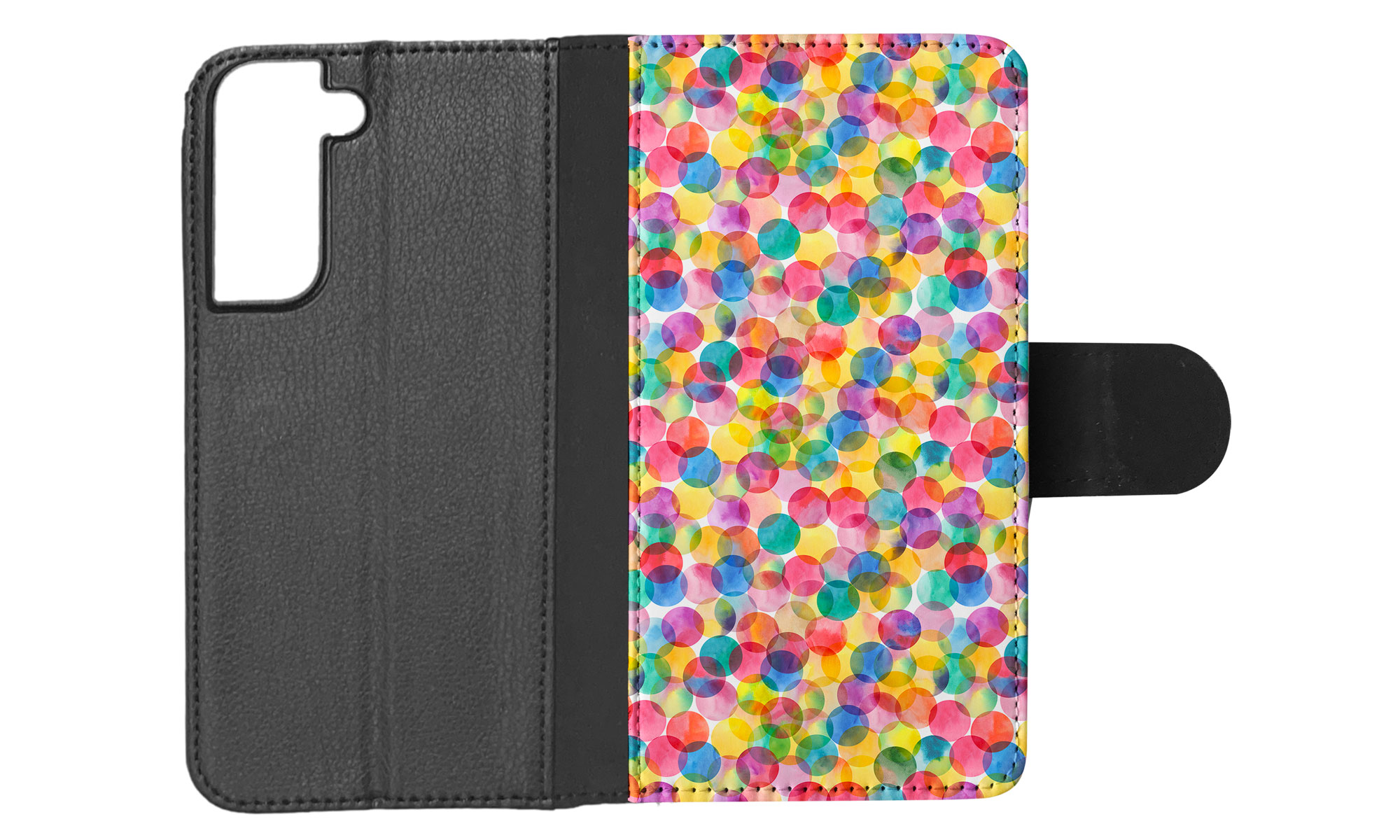 FLIP CASE FOR SAMSUNG GALAXY|RAINBOW CIRCLE POLKA DOTS PATTERN - Picture 44 of 120