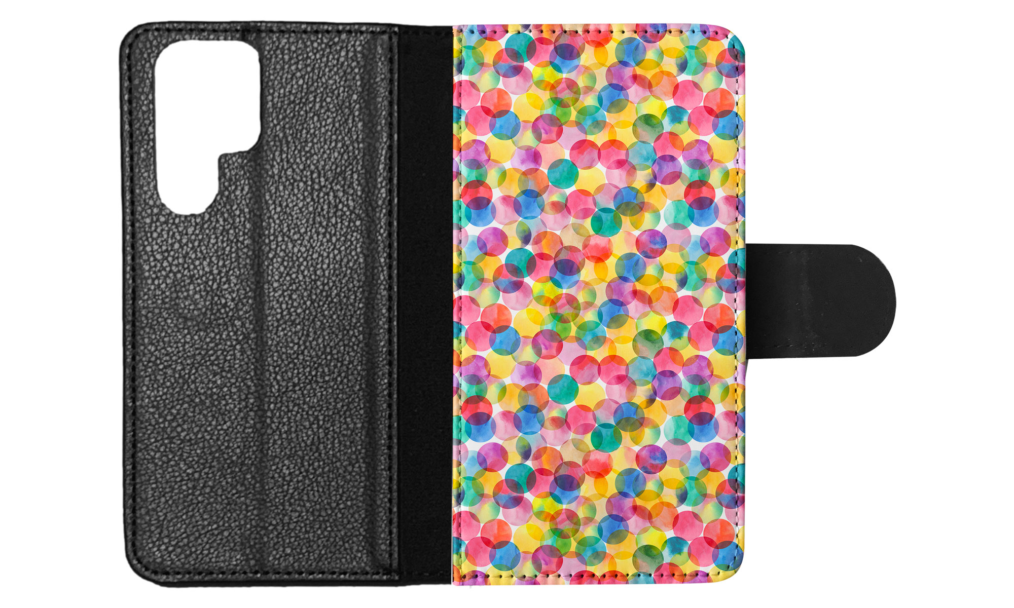 FLIP CASE FOR SAMSUNG GALAXY|RAINBOW CIRCLE POLKA DOTS PATTERN - Picture 39 of 120