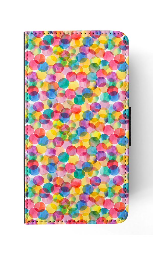 FLIP CASE FOR SAMSUNG GALAXY|RAINBOW CIRCLE POLKA DOTS PATTERN - Picture 117 of 120