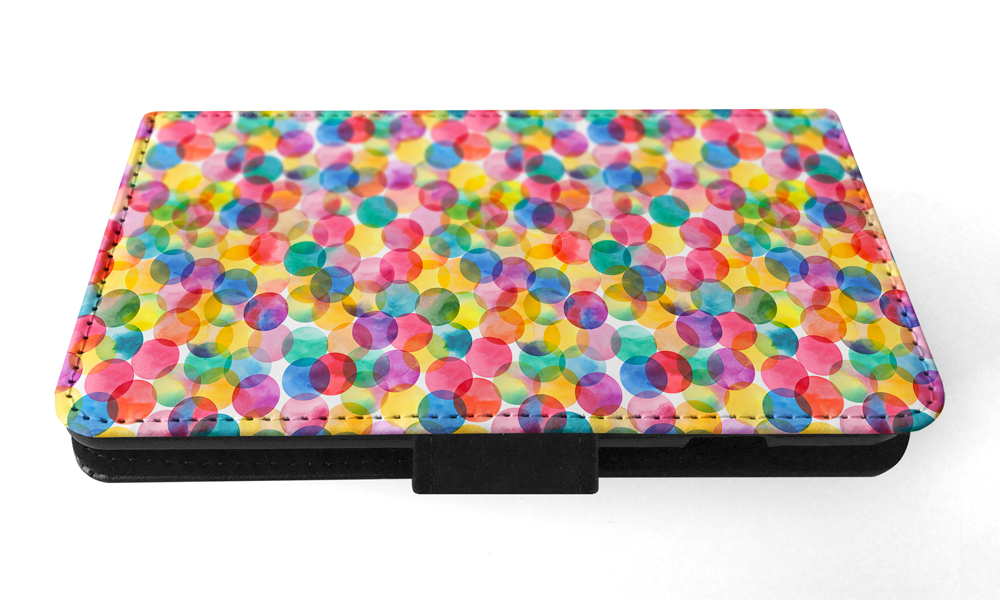 FLIP CASE FOR SAMSUNG GALAXY|RAINBOW CIRCLE POLKA DOTS PATTERN - Picture 118 of 120